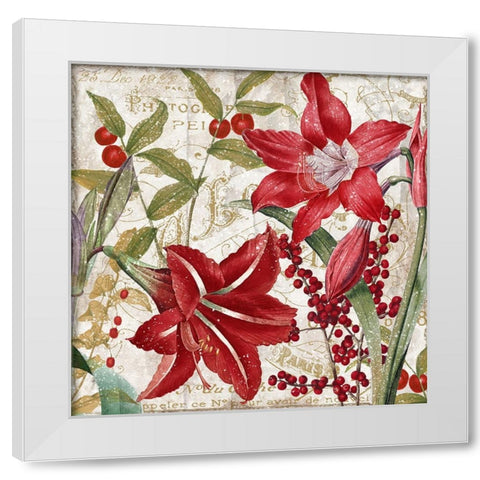 Christmas In Paris I White Modern Wood Framed Art Print by Sasha