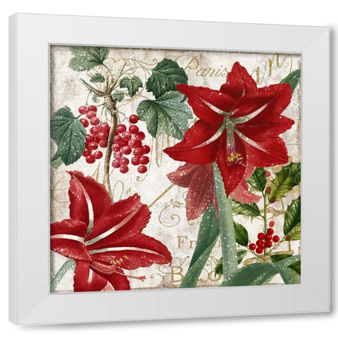 Christmas In Paris II White Modern Wood Framed Art Print by Sasha