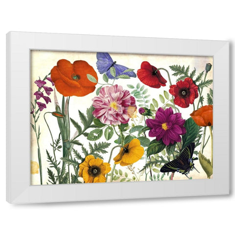 Printemps I White Modern Wood Framed Art Print by Sasha