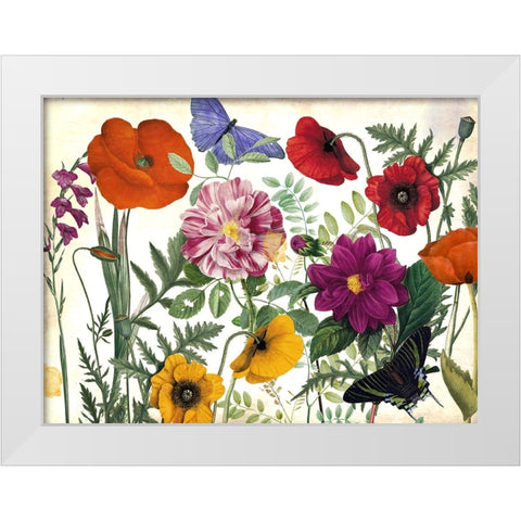 Printemps I White Modern Wood Framed Art Print by Sasha