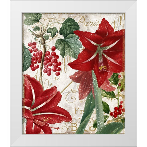 Amaryllis White Modern Wood Framed Art Print by Sasha