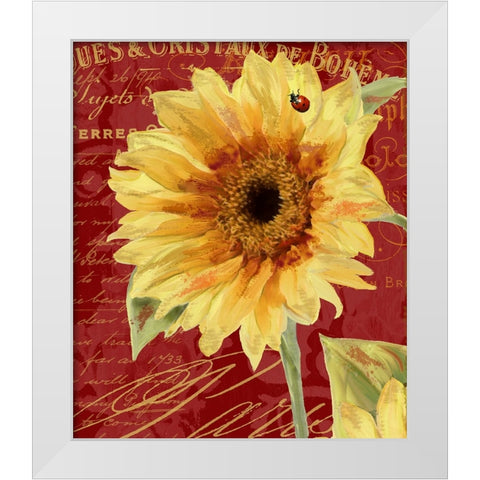 Ete Lady Bug White Modern Wood Framed Art Print by Sasha
