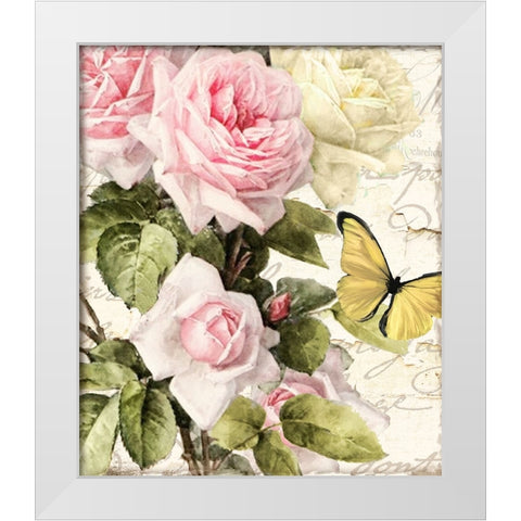 Flora Bella White Modern Wood Framed Art Print by Sasha