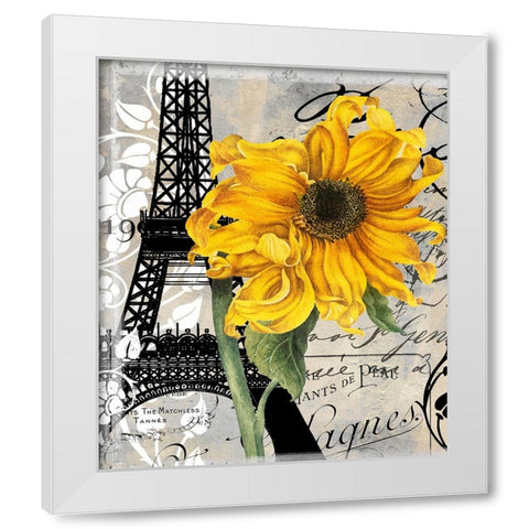 Paris Blanc White Modern Wood Framed Art Print by Sasha