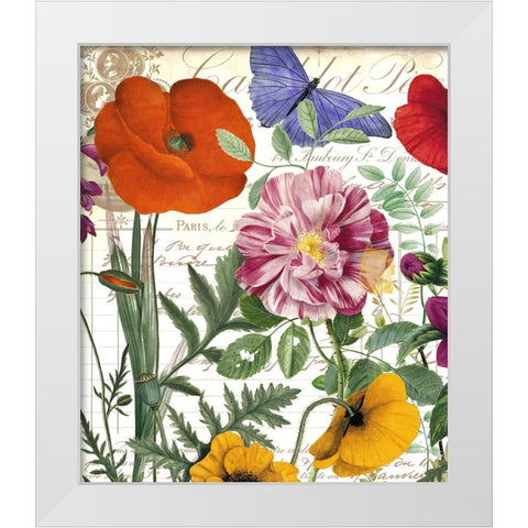 Printemps White Modern Wood Framed Art Print by Sasha