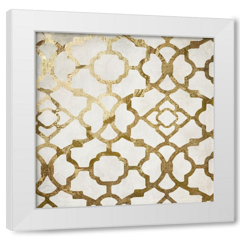 Moroccan Gold II White Modern Wood Framed Art Print by Sasha