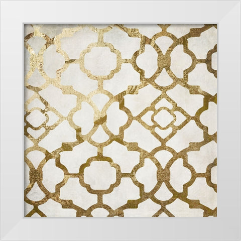 Moroccan Gold II White Modern Wood Framed Art Print by Sasha