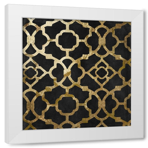 Moroccan Gold IV White Modern Wood Framed Art Print by Sasha