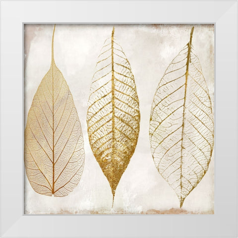 Fallen Gold II White Modern Wood Framed Art Print by Sasha