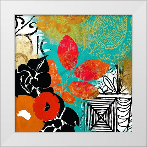 Bali II White Modern Wood Framed Art Print by Sasha