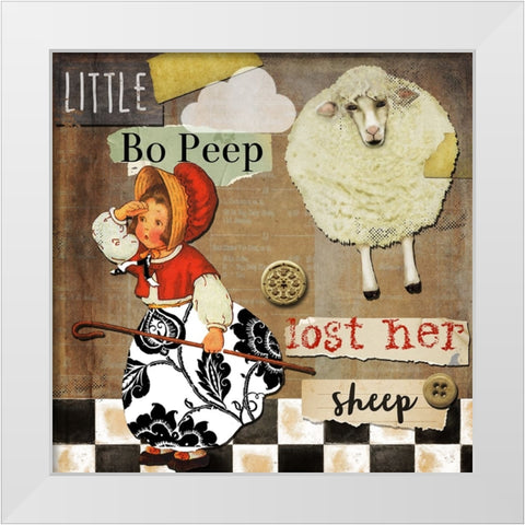 Childhood II White Modern Wood Framed Art Print by Sasha