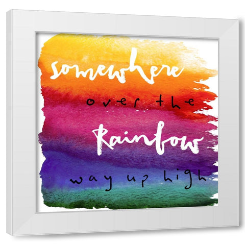 Somewhere White Modern Wood Framed Art Print by Sasha