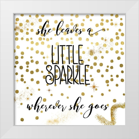 Sparkle White Modern Wood Framed Art Print by Sasha