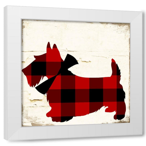Scotty I White Modern Wood Framed Art Print by Sasha