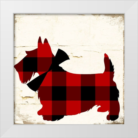 Scotty I White Modern Wood Framed Art Print by Sasha