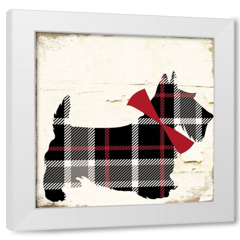 Scotty II White Modern Wood Framed Art Print by Sasha