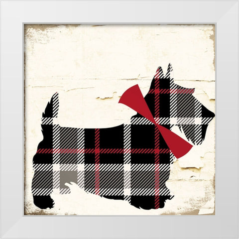 Scotty II White Modern Wood Framed Art Print by Sasha