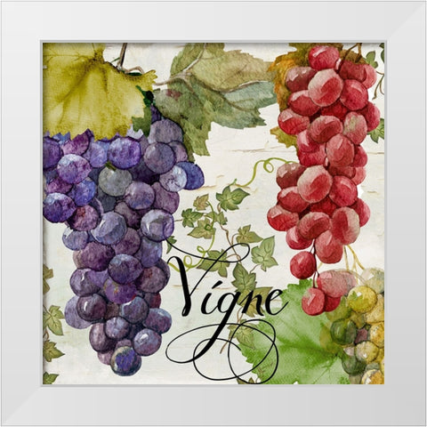 Wines of Paris I White Modern Wood Framed Art Print by Sasha
