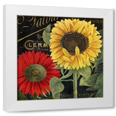 October Sun II White Modern Wood Framed Art Print by Sasha