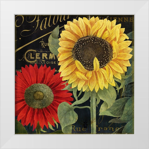 October Sun II White Modern Wood Framed Art Print by Sasha