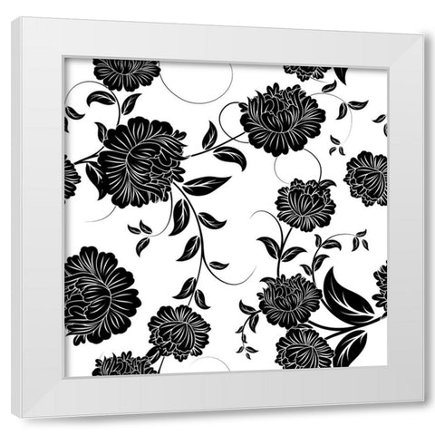 Ceil Jaune Pattern 1 White Modern Wood Framed Art Print by Sasha