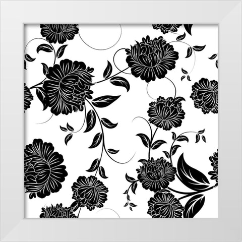 Ceil Jaune Pattern 1 White Modern Wood Framed Art Print by Sasha