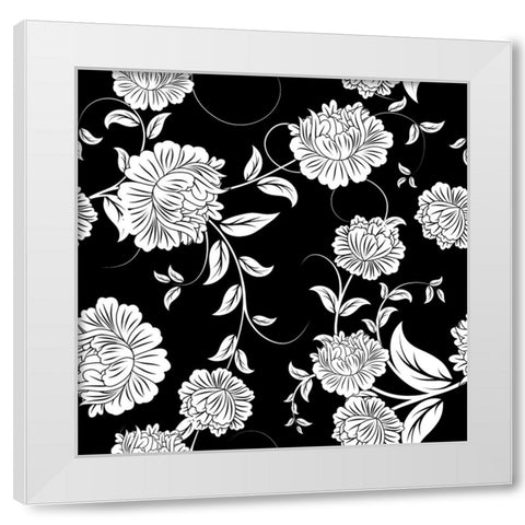 Ceil Jaune Pattern 2 White Modern Wood Framed Art Print by Sasha