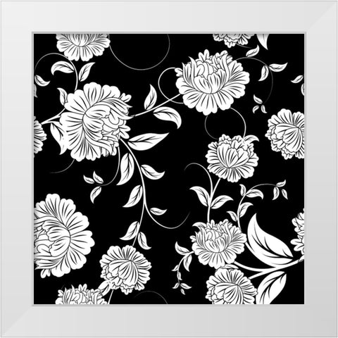 Ceil Jaune Pattern 2 White Modern Wood Framed Art Print by Sasha
