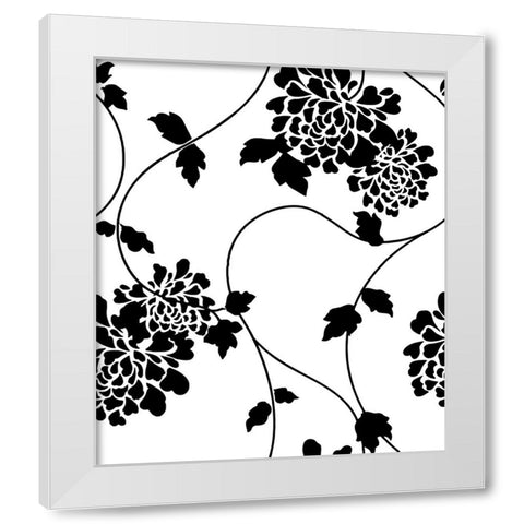 Ceil Jaune Pattern 3 White Modern Wood Framed Art Print by Sasha