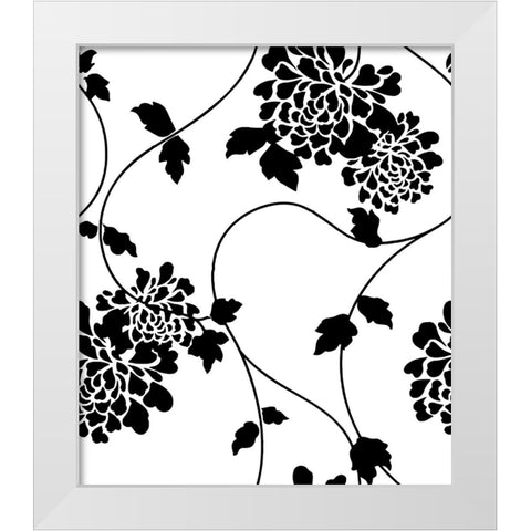 Ceil Jaune Pattern 3 White Modern Wood Framed Art Print by Sasha