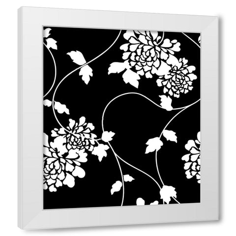 Ceil Jaune Pattern 4 White Modern Wood Framed Art Print by Sasha