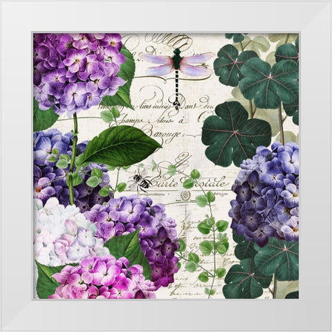 Garden Glow II White Modern Wood Framed Art Print by Sasha