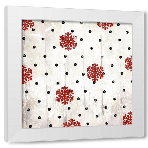 Cardinal Christmas III White Modern Wood Framed Art Print by Sasha