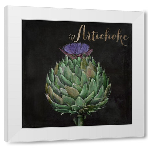 Medley_Artichoke White Modern Wood Framed Art Print by Sasha