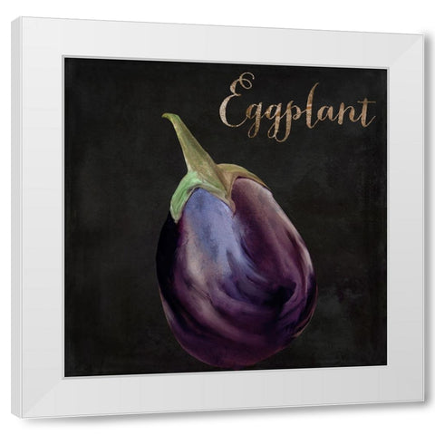 Medley_Eggplant White Modern Wood Framed Art Print by Sasha