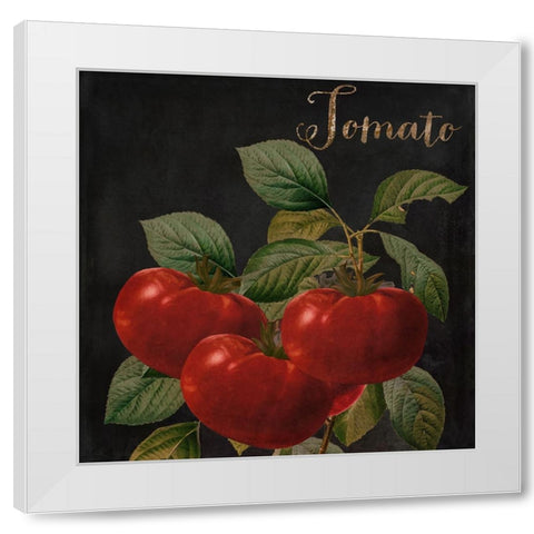 Medley_Tomato White Modern Wood Framed Art Print by Sasha