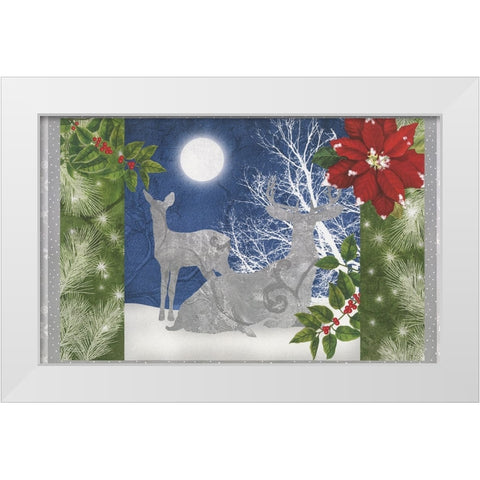 Under the Pines 11 White Modern Wood Framed Art Print by Sasha