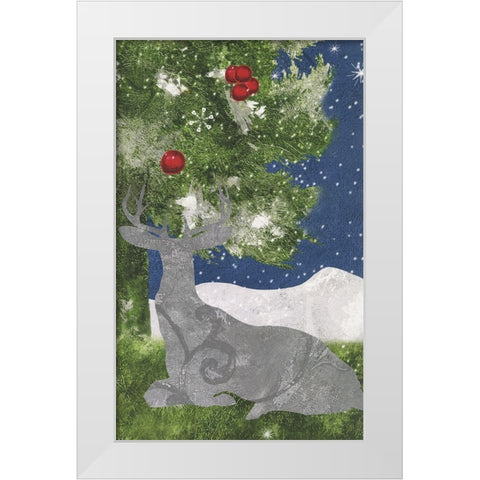 Under the Pines 12 White Modern Wood Framed Art Print by Sasha