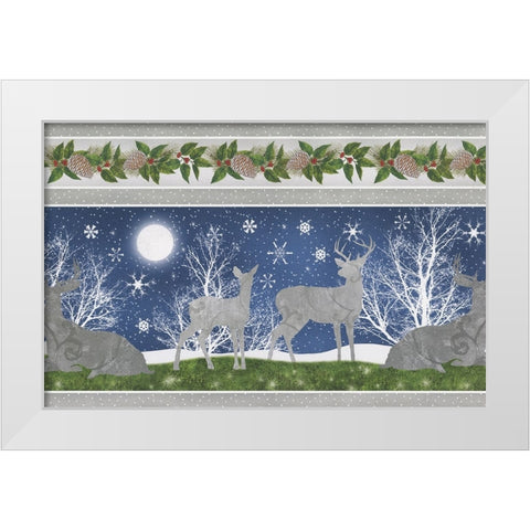 Under the Pines 14 White Modern Wood Framed Art Print by Sasha