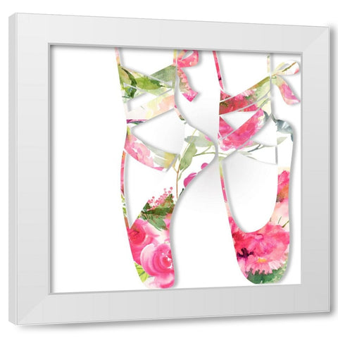 Dancing Girl I White Modern Wood Framed Art Print by Sasha