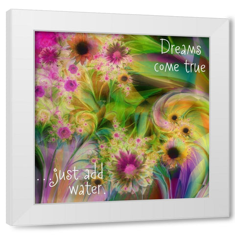 Just Add Water White Modern Wood Framed Art Print by Sasha