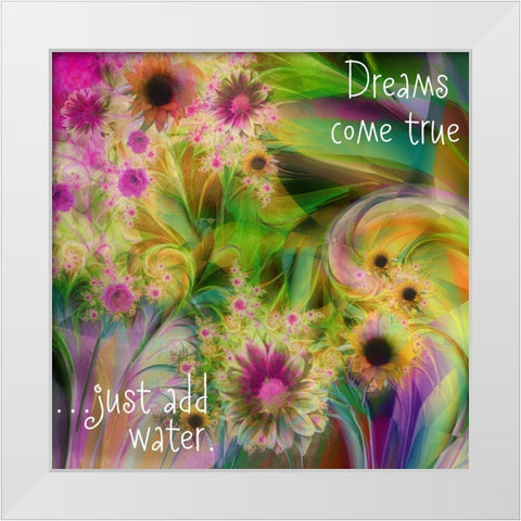 Just Add Water White Modern Wood Framed Art Print by Sasha
