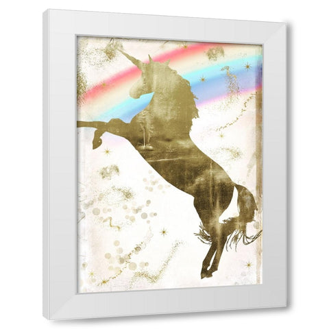 Magic Unicorn II White Modern Wood Framed Art Print by Sasha