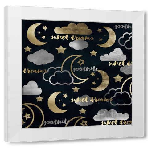 Sweet Dreams White Modern Wood Framed Art Print by Sasha
