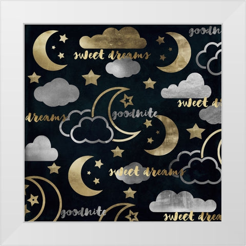 Sweet Dreams White Modern Wood Framed Art Print by Sasha