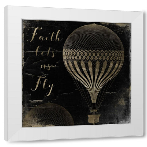 Gods Balloons II White Modern Wood Framed Art Print by Sasha