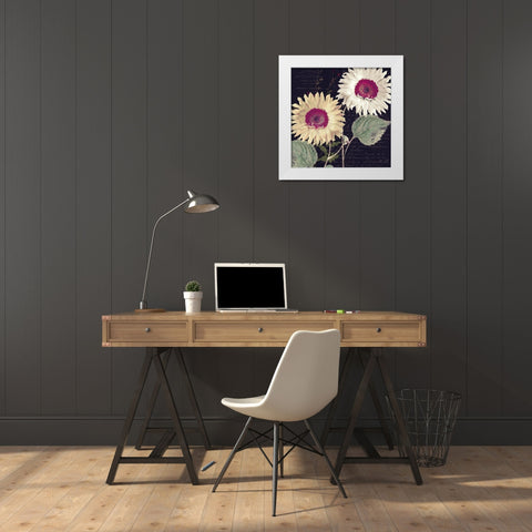 Midnight Sun I White Modern Wood Framed Art Print by Sasha