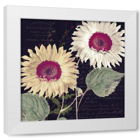 Midnight Sun I White Modern Wood Framed Art Print by Sasha