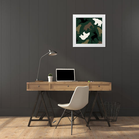 Animal Crackers II White Modern Wood Framed Art Print by Sasha