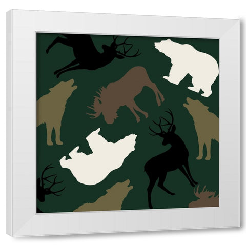 Animal Crackers II White Modern Wood Framed Art Print by Sasha